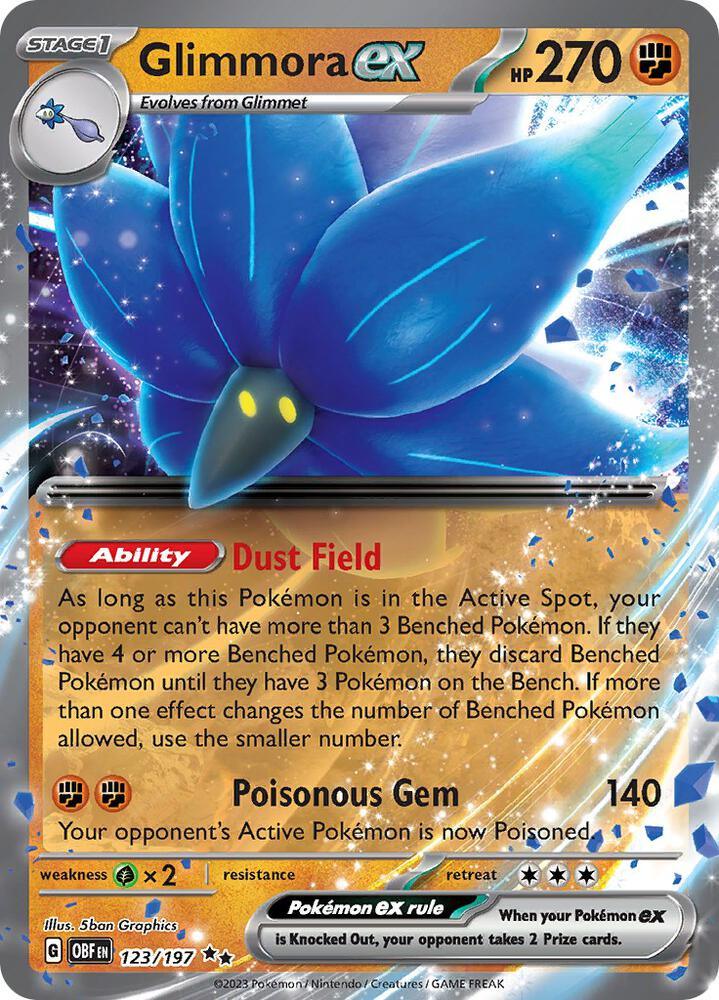 Scarlet & Violet: Obsidian Flames Glimmora ex (123/197) [Scarlet & Violet: Obsidian Flames] - Trading Card World