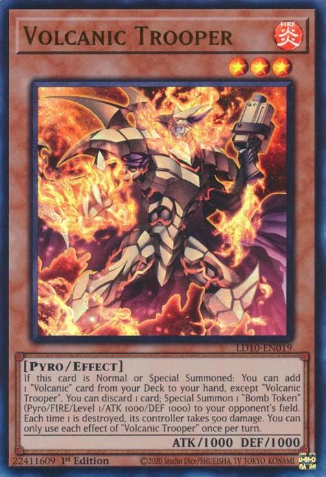 1st Edition, Effect Monster, Fire, Legendary Duelists: Soulburning Volcano, Pyro, Ultra Rare Volcanic Trooper [LD10-EN019] Ultra Rare - Trading Card World