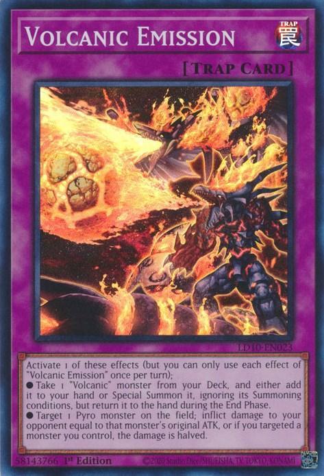 1st Edition, Legendary Duelists: Soulburning Volcano, Normal Trap, Super Rare, Trap Volcanic Emission [LD10-EN023] Super Rare - Trading Card World