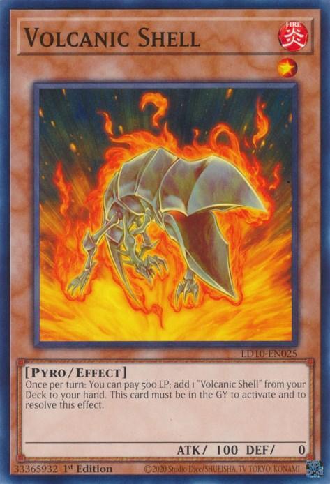 1st Edition, Common, Effect Monster, Fire, Legendary Duelists: Soulburning Volcano, Pyro Volcanic Shell [LD10-EN025] Common - Trading Card World