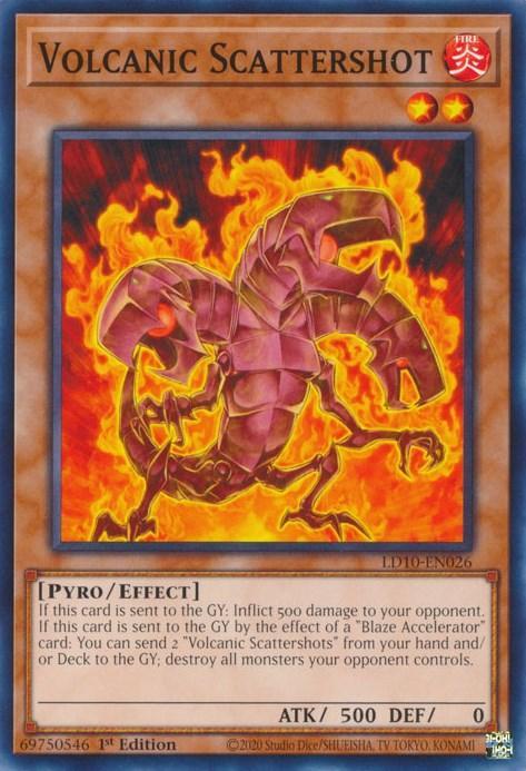 1st Edition, Common, Effect Monster, Fire, Legendary Duelists: Soulburning Volcano, Pyro Volcanic Scattershot [LD10-EN026] Common - Trading Card World