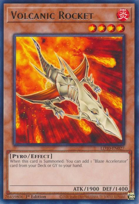 1st Edition, Effect Monster, Fire, Legendary Duelists: Soulburning Volcano, Pyro, Rare Volcanic Rocket [LD10-EN027] Rare - Trading Card World