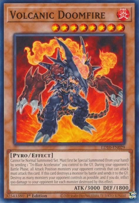 1st Edition, Common, Effect Monster, Fire, Legendary Duelists: Soulburning Volcano, Pyro Volcanic Doomfire [LD10-EN029] Common - Trading Card World