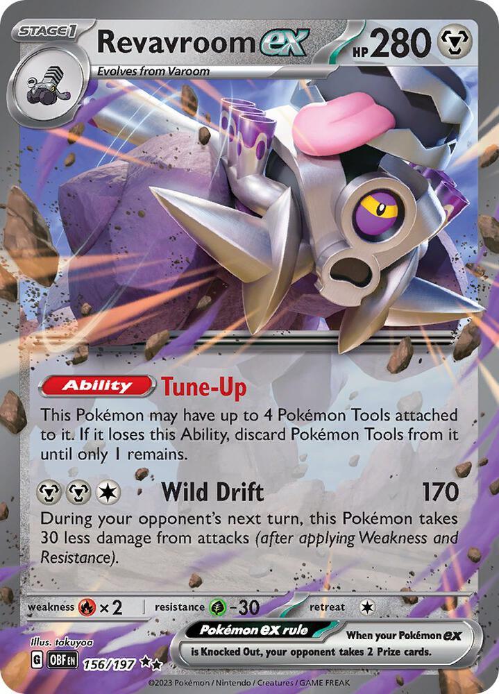Scarlet & Violet: Obsidian Flames Revavroom ex (156/197) [Scarlet & Violet: Obsidian Flames] - Trading Card World