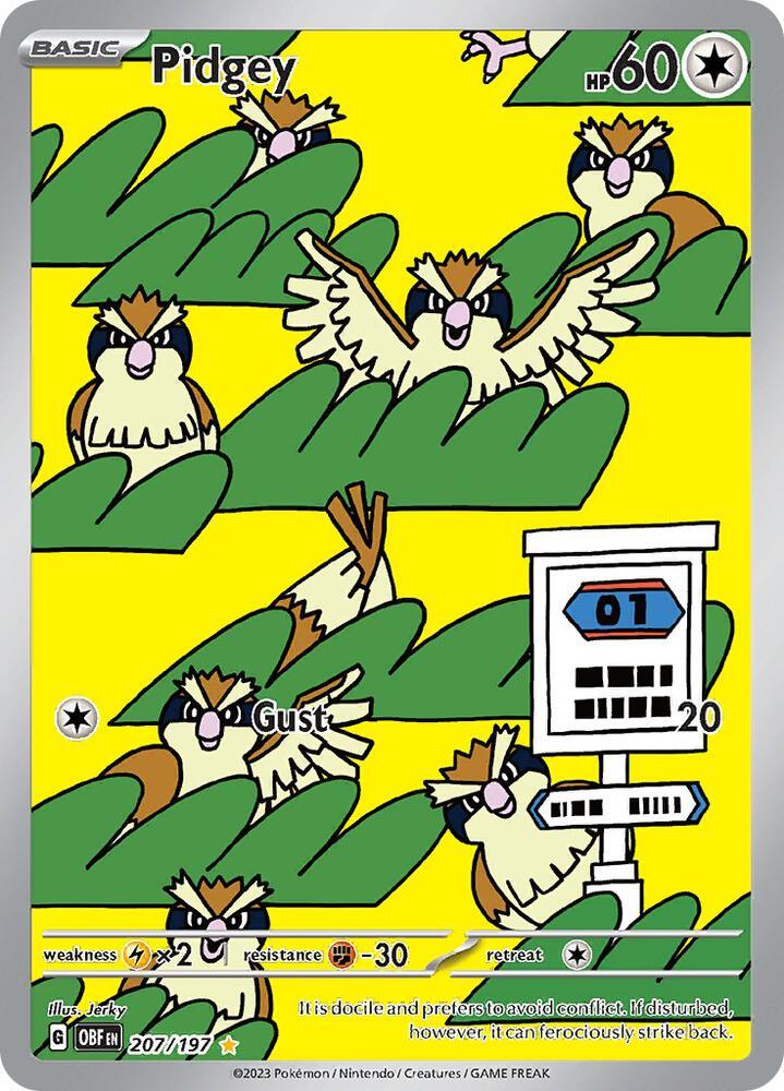 Scarlet & Violet: Obsidian Flames Pidgey (207/197) [Scarlet & Violet: Obsidian Flames] - Trading Card World