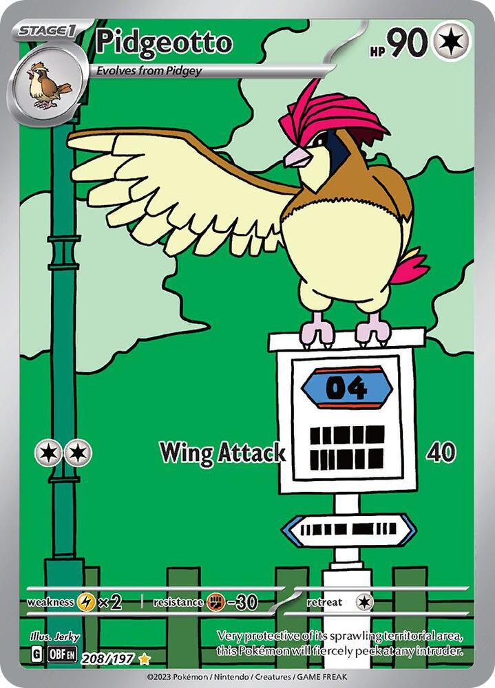 208, Scarlet & Violet: Obsidian Flames Pidgeotto (208/197) [Scarlet & Violet: Obsidian Flames] - Trading Card World