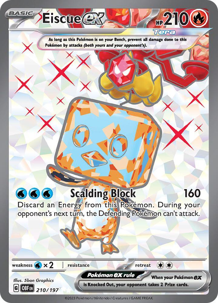 Scarlet & Violet: Obsidian Flames Eiscue ex (210/197) [Scarlet & Violet: Obsidian Flames] - Trading Card World