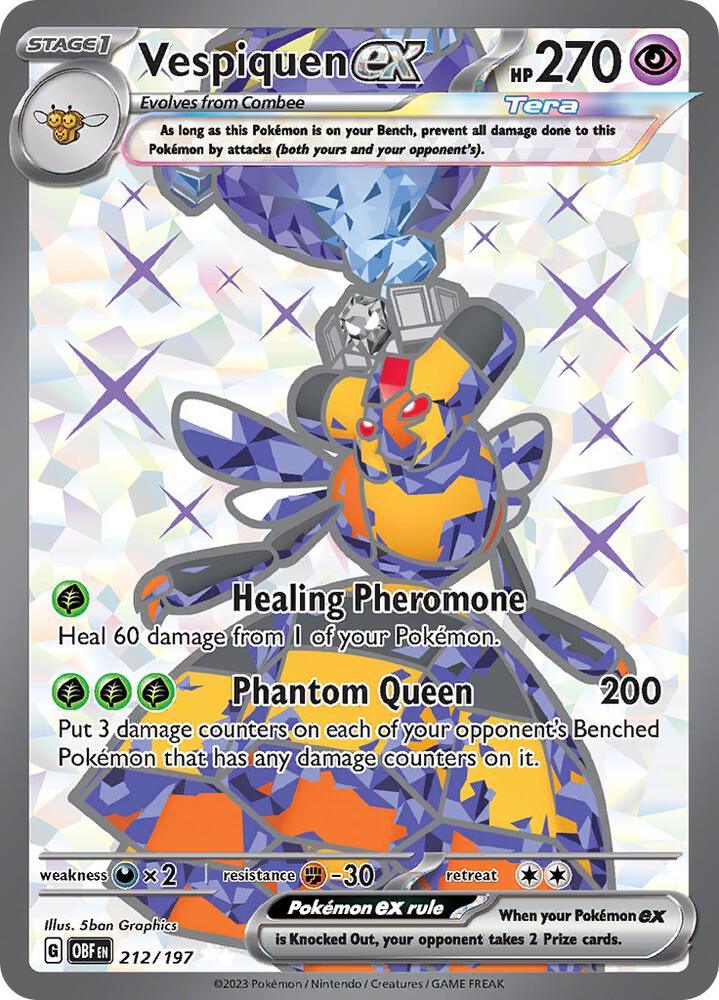Scarlet & Violet: Obsidian Flames Vespiquen ex (212/197) [Scarlet & Violet: Obsidian Flames] - Trading Card World