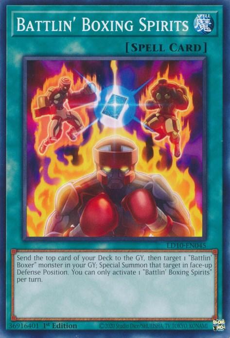 1st Edition, Common, Legendary Duelists: Soulburning Volcano, Normal Spell, Spell Battlin' Boxing Spirits [LD10-EN045] Common - Trading Card World