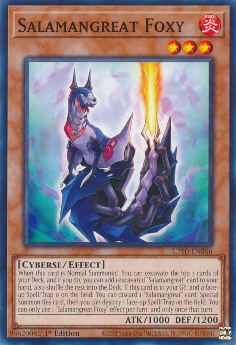 1st Edition, Common, Cyberse, Effect Monster, Fire, Legendary Duelists: Soulburning Volcano Salamangreat Foxy [LD10-EN046] Common - Trading Card World