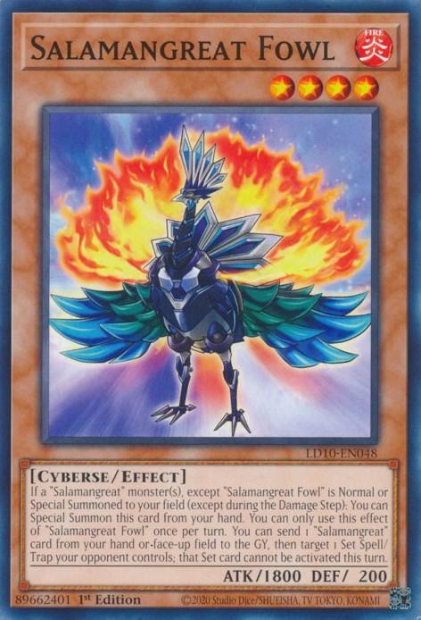 1st Edition, Common, Cyberse, Effect Monster, Fire, Legendary Duelists: Soulburning Volcano Salamangreat Fowl [LD10-EN048] Common - Trading Card World