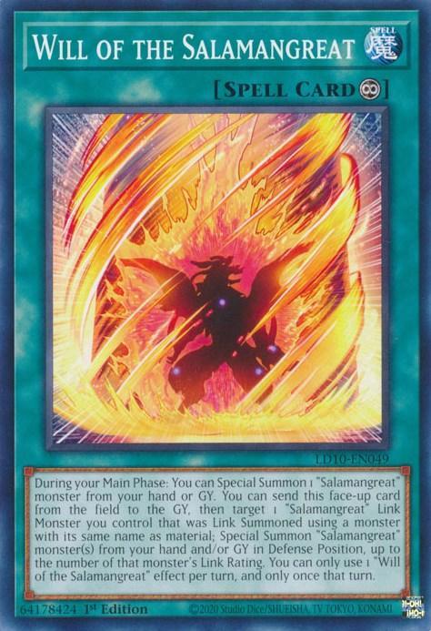 1st Edition, Common, Continuous Spell, Legendary Duelists: Soulburning Volcano, Spell Will of the Salamangreat [LD10-EN049] Common - Trading Card World