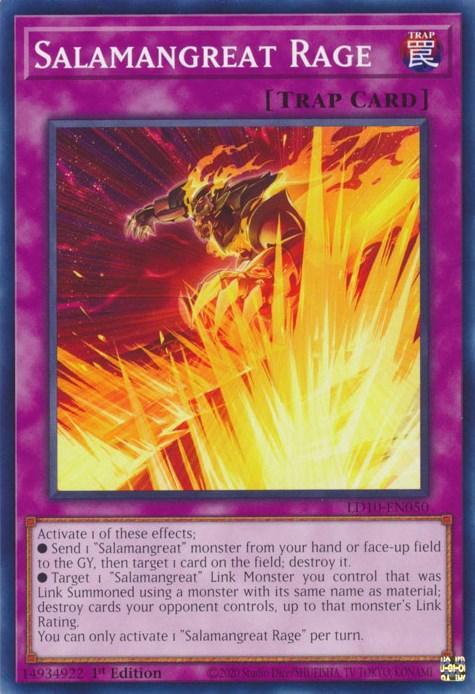 1st Edition, Common, Legendary Duelists: Soulburning Volcano, Normal Trap, Trap Salamangreat Rage [LD10-EN050] Common - Trading Card World