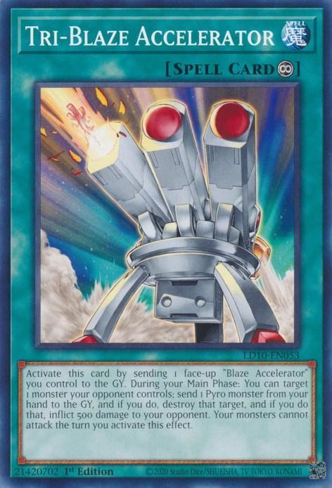 1st Edition, Common, Continuous Spell, Legendary Duelists: Soulburning Volcano, Spell Tri-Blaze Accelerator [LD10-EN053] Common - Trading Card World
