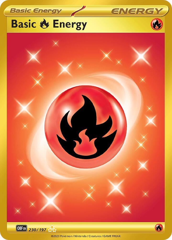 230, Scarlet & Violet: Obsidian Flames Basic Fire Energy (230/197) [Scarlet & Violet: Obsidian Flames] - Trading Card World