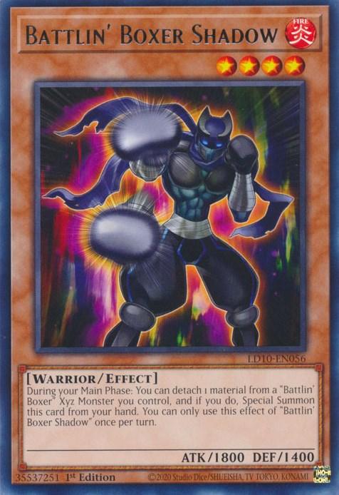 1st Edition, Effect Monster, Fire, Legendary Duelists: Soulburning Volcano, Rare, Warrior Battlin' Boxer Shadow [LD10-EN056] Rare - Trading Card World