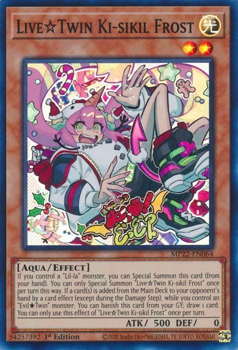 1st Edition, 2022 Tin of the Pharaoh's Gods, Aqua, Effect Monster, Light, Super Rare Live☆Twin Ki-sikil Frost [MP22-EN064] Super Rare - Trading Card World