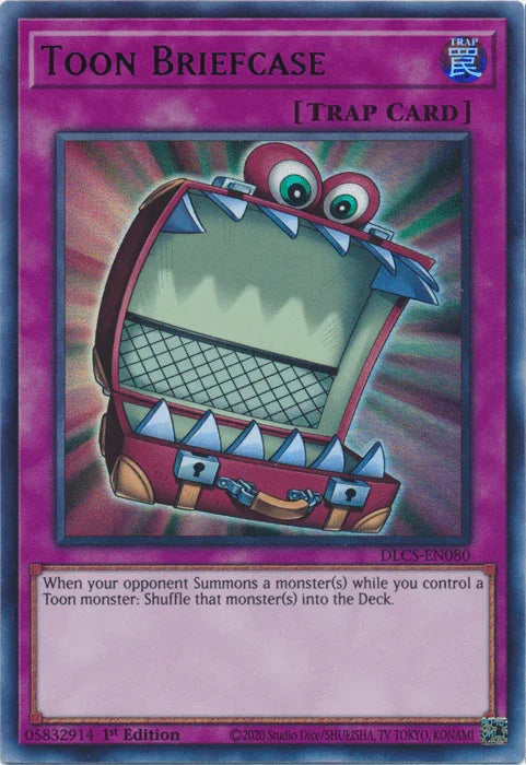 1st Edition, Dragons of Legend: The Complete Series, Normal Trap, Trap, Ultra Rare Toon Briefcase (Purple) [DLCS-EN080] Ultra Rare - Trading Card World