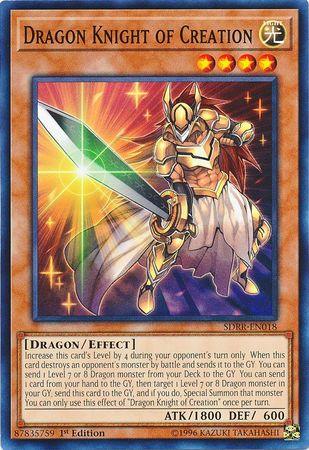 1st Edition, Common, Dragon, Effect Monster, Light, Structure Deck: Rokket Revolt Dragon Knight of Creation [SDRR-EN018] Common - Trading Card World
