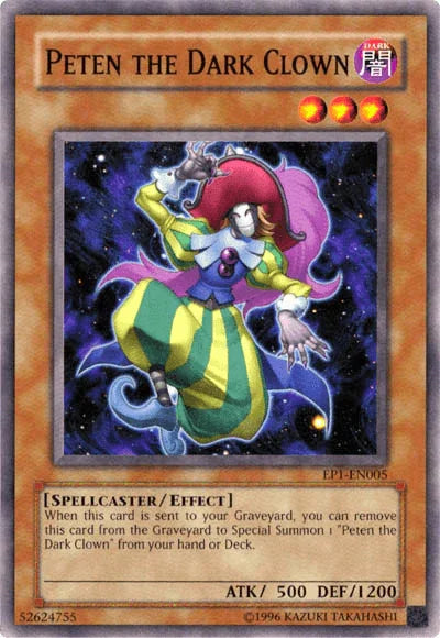 Common, Dark, Effect Monster, Limited, Movie Exclusive Pack, Spellcaster Peten the Dark Clown [EP1-EN005] Common - Trading Card World