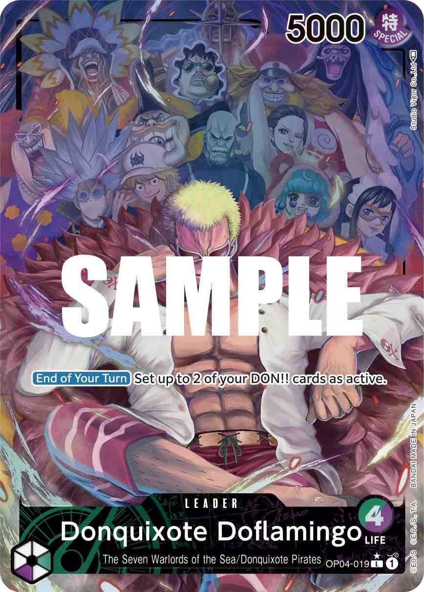 Donquixote Pirates, Kingdoms of Intrigue, Leader, The Seven Warlords of the Sea Donquixote Doflamingo (Alternate Art) [Kingdoms of Intrigue] - Trading Card World
