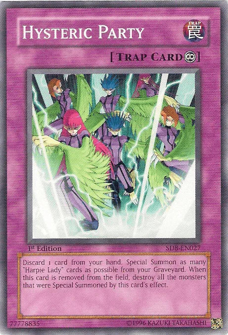 1st Edition, Common, Continuous Trap, Structure Deck: Lord of the Storm, Trap, Unlimited Hysteric Party [SD8-EN027] Common - Trading Card World