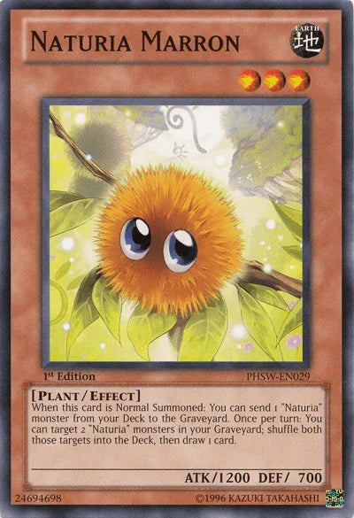 1st Edition, Common, Earth, Effect Monster, Photon Shockwave, Plant, Unlimited Naturia Marron [PHSW-EN029] Common - Trading Card World