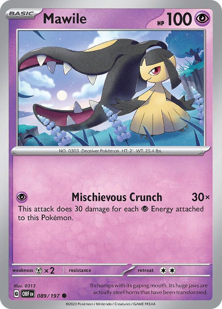 Scarlet & Violet: Obsidian Flames Mawile (089/197) [Scarlet & Violet: Obsidian Flames] - Trading Card World