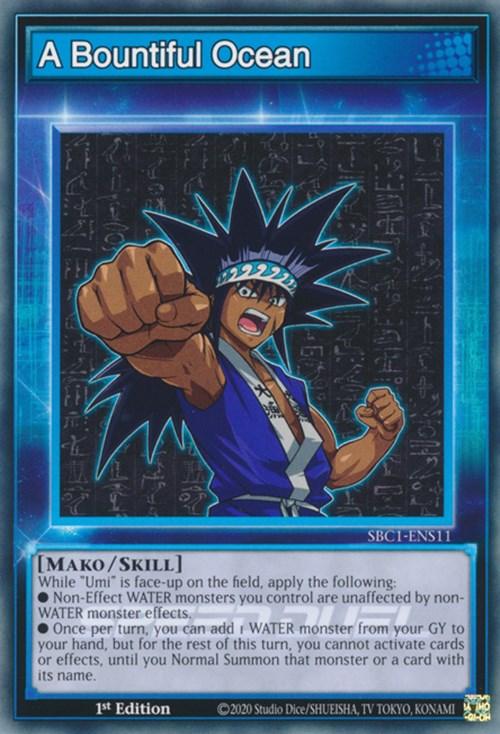 1st Edition, Common, Skill, Speed Duel: Streets of Battle City A Bountiful Ocean [SBC1-ENS11] Common - Trading Card World