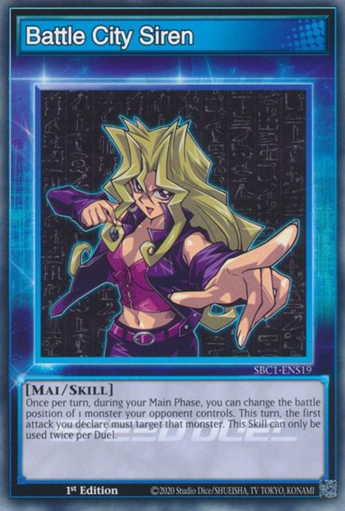 1st Edition, Common, Skill, Speed Duel: Streets of Battle City Battle City Siren [SBC1-ENS19] Common - Trading Card World