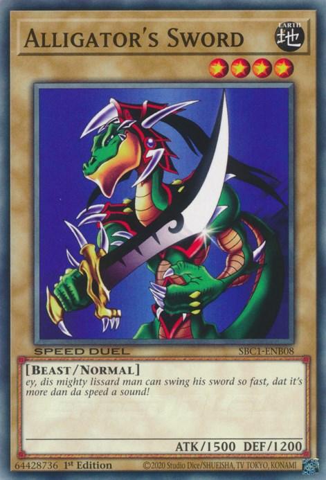 1st Edition, Beast, Common, Earth, Normal Monster, Speed Duel: Streets of Battle City Alligator's Sword [SBC1-ENB08] Common - Trading Card World