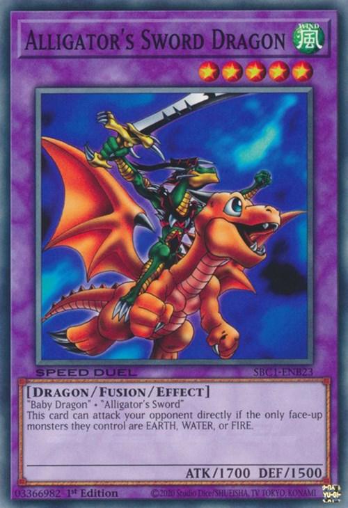 1st Edition, Common, Dragon, Fusion/Effect Monster, Speed Duel: Streets of Battle City, Wind Alligator's Sword Dragon [SBC1-ENB23] Common - Trading Card World