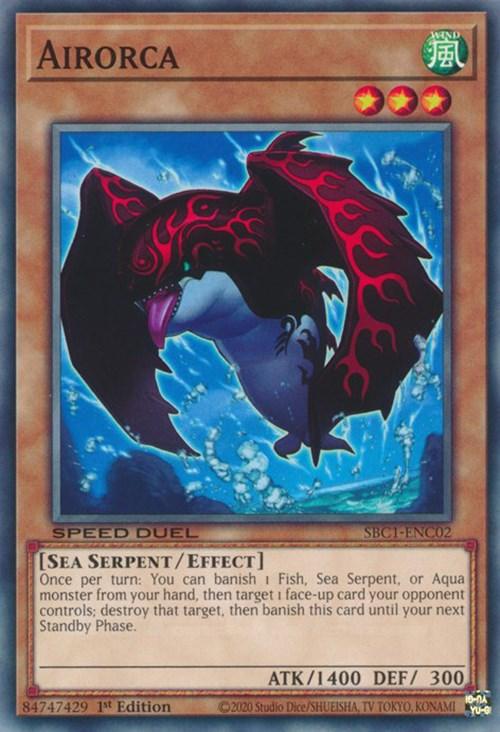 1st Edition, Common, Effect Monster, Sea Serpent, Speed Duel: Streets of Battle City, Wind Airorca [SBC1-ENC02] Common - Trading Card World