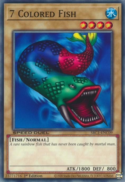 1st Edition, Common, Fish, Normal Monster, Speed Duel: Streets of Battle City, Water 7 Colored Fish [SBC1-ENC09] Common - Trading Card World