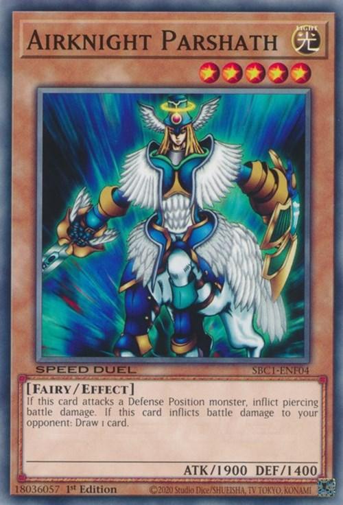 1st Edition, Common, Effect Monster, Fairy, Light, Speed Duel: Streets of Battle City Airknight Parshath [SBC1-ENF04] Common - Trading Card World