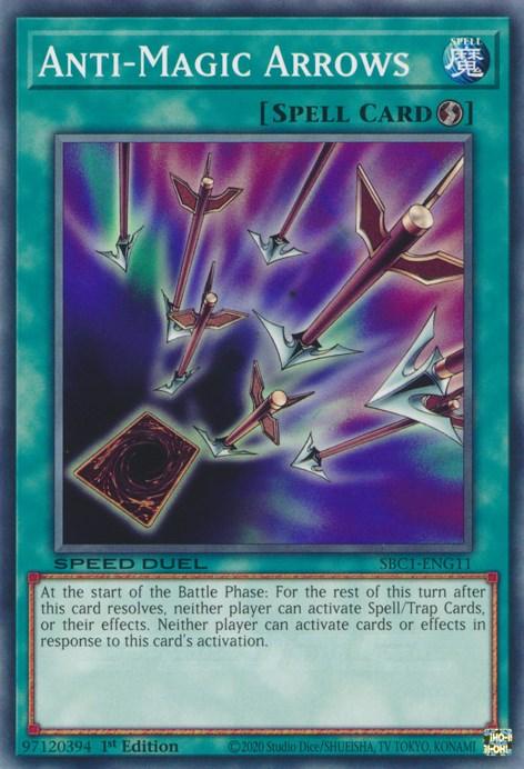 1st Edition, Common, Quick-Play Spell, Speed Duel: Streets of Battle City, Spell Anti-Magic Arrows [SBC1-ENG11] Common - Trading Card World