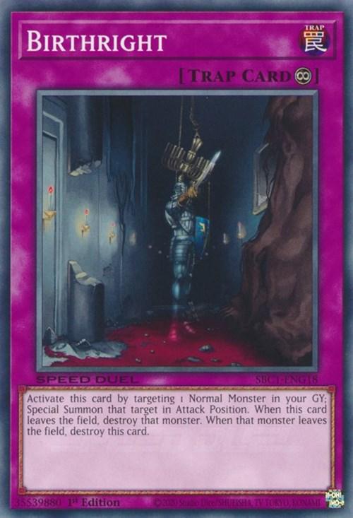 1st Edition, Common, Continuous Trap, Speed Duel: Streets of Battle City, Trap Birthright [SBC1-ENG18] Common - Trading Card World