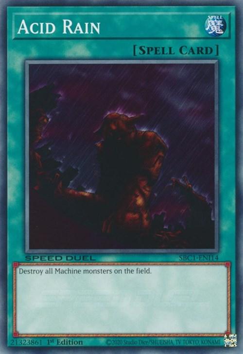1st Edition, Common, Normal Spell, Speed Duel: Streets of Battle City, Spell Acid Rain [SBC1-ENI14] Common - Trading Card World
