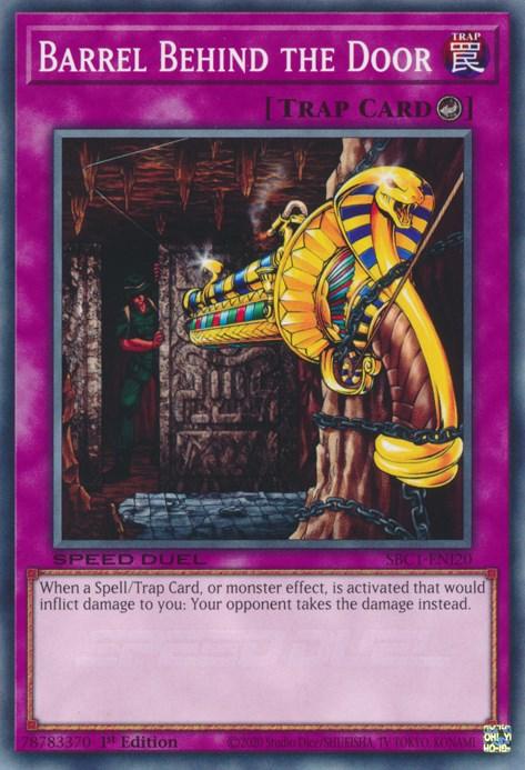 1st Edition, Common, Counter Trap, Speed Duel: Streets of Battle City, Trap Barrel Behind the Door [SBC1-ENI20] Common - Trading Card World
