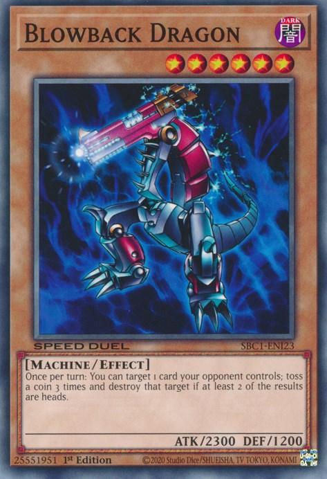 1st Edition, Common, Dark, Effect Monster, Machine, Speed Duel: Streets of Battle City Blowback Dragon [SBC1-ENI23] Common - Trading Card World