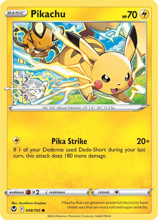 Sword & Shield: Silver Tempest Pikachu (049/195) (Holiday Calendar) [Sword & Shield: Silver Tempest] - Trading Card World