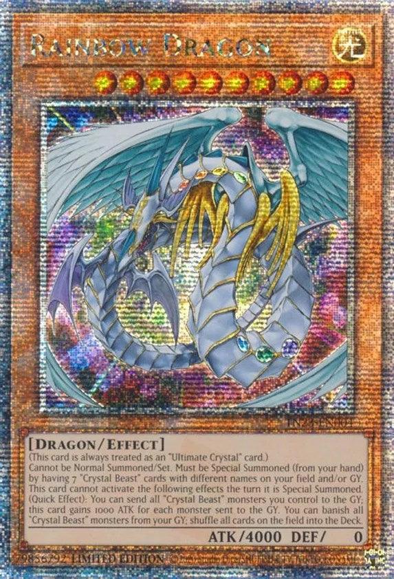 Dragon, Dueling Heroes Collectors Tin (25th Anniversary Edition), Effect Monster, Light, Limited, Quarter Century Secret Rare Rainbow Dragon [TN23-EN004] Quarter Century Secret Rare - Trading Card World