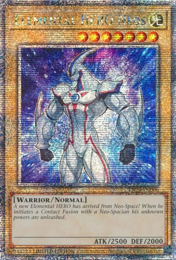 Dueling Heroes Collectors Tin (25th Anniversary Edition), Light, Limited, Normal Monster, Quarter Century Secret Rare, Warrior Elemental HERO Neos [TN23-EN006] Quarter Century Secret Rare - Trading Card World