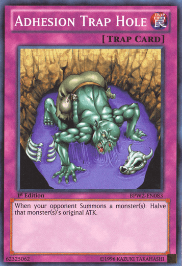 1st Edition, Battle Pack 2: War of the Giants - Round 2, Normal Trap, Super Rare, Trap Adhesion Trap Hole [BPW2-EN083] Super Rare - Trading Card World