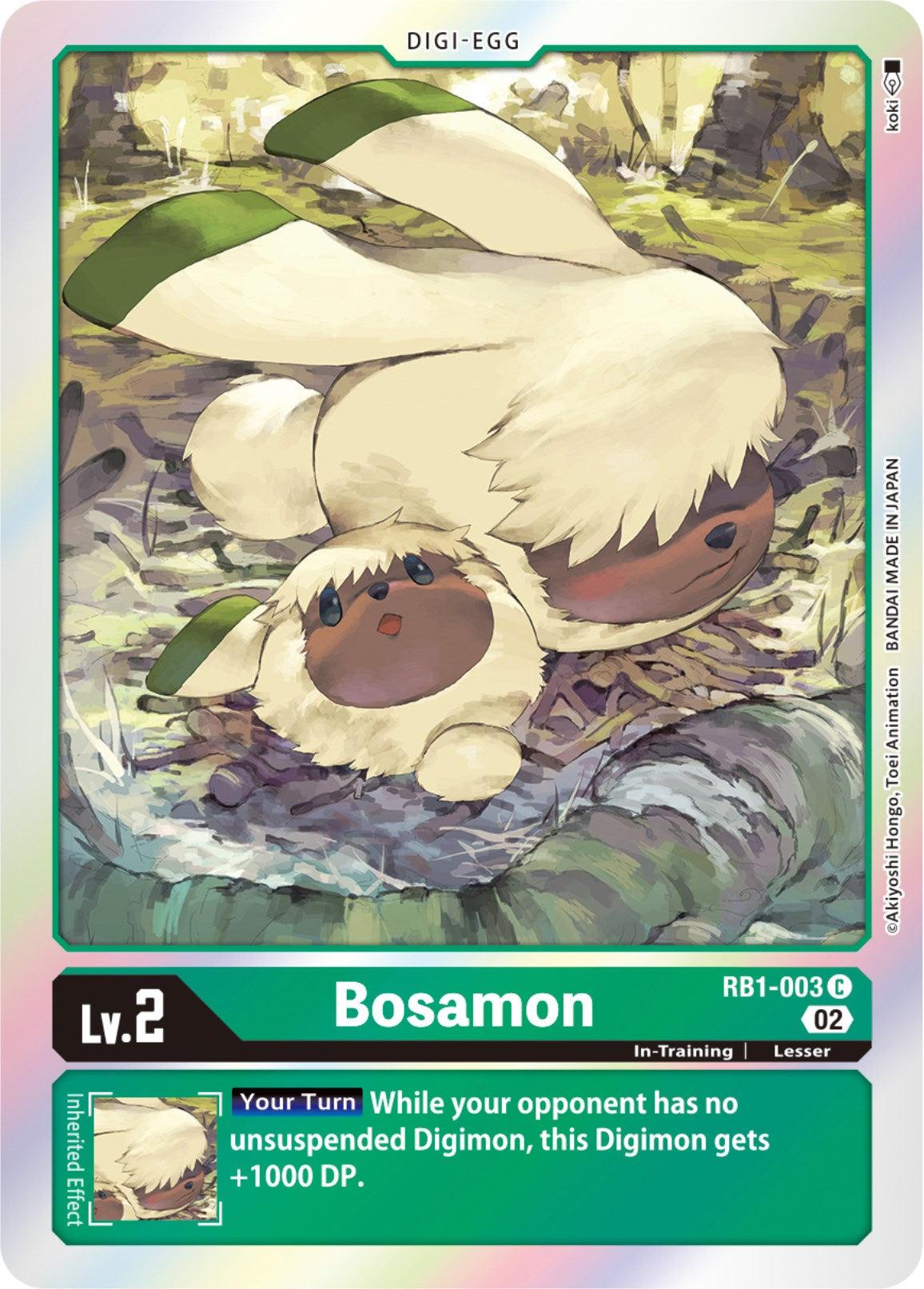 Common, Digi-Egg, Green, In-Training, Lesser, RB1-003, Resurgence Booster Bosamon [RB1-003] [Resurgence Booster] - Trading Card World