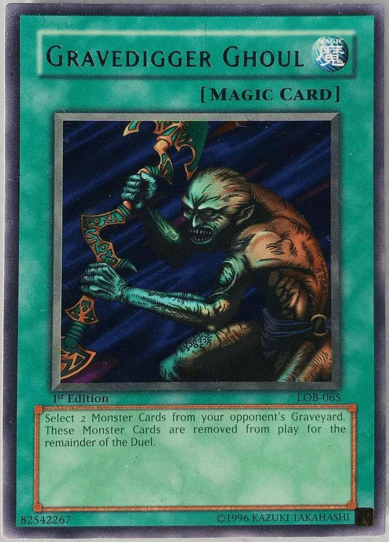 1st Edition, Normal Spell, Rare, Spell, The Legend of Blue Eyes White Dragon, Unlimited Gravedigger Ghoul [LOB-065] Rare - Trading Card World