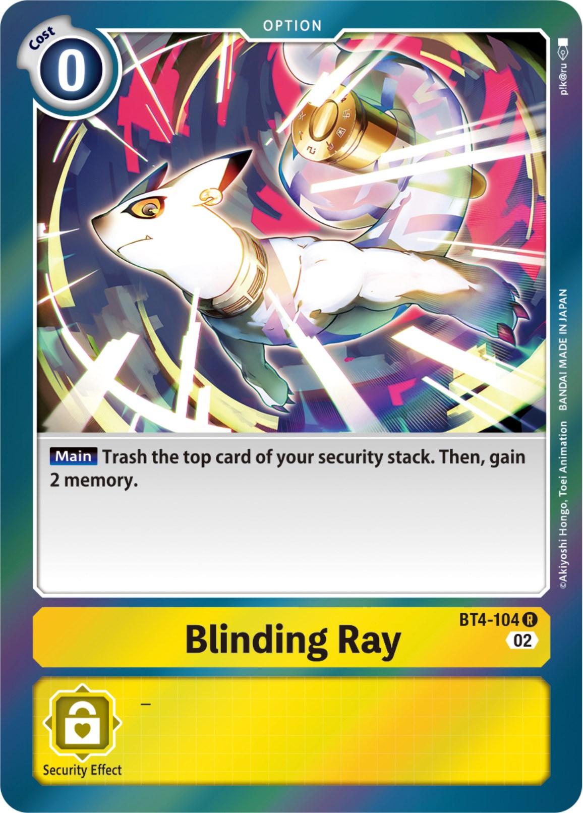 BT4-104, Option, Rare, Resurgence Booster, Yellow Blinding Ray [BT4-104] [Resurgence Booster] - Trading Card World