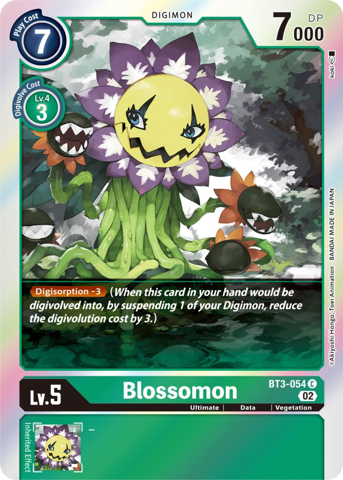 BT3-054, Common, Data, Digimon, Green, Resurgence Booster, Ultimate, Vegetation Blossomon [BT3-054] [Resurgence Booster] - Trading Card World