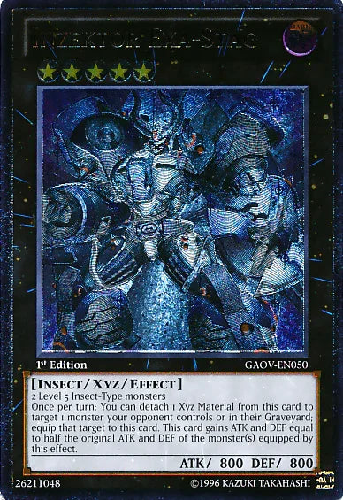 1st Edition, Dark, Galactic Overlord, Insect, Ultimate Rare, Unlimited, Xyz/Effect Monster Inzektor Exa-Stag [GAOV-EN050] Ultimate Rare - Trading Card World