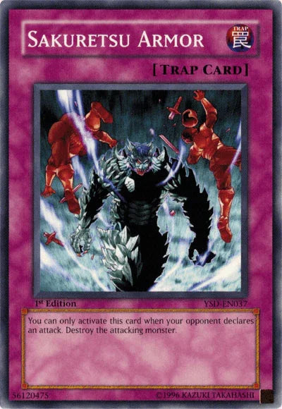 1st Edition, Common, Normal Trap, Starter Deck 2006, Trap, Unlimited Sakuretsu Armor [YSD-EN037] Common - Trading Card World